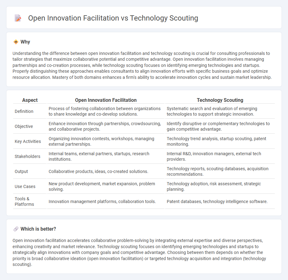 Open Innovation Facilitation vs Technology Scouting in Consulting