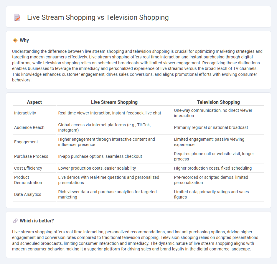 Live Stream Shopping vs Television Shopping in Commerce