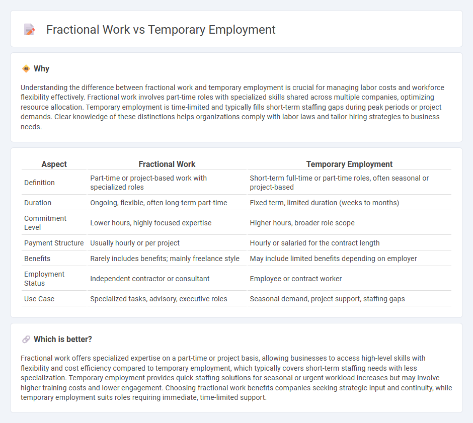 Fractional Work vs Temporary Employment in Employment