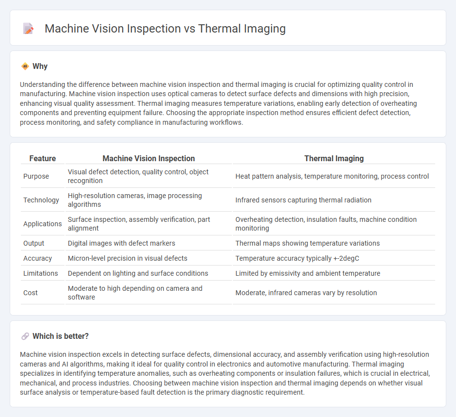 Machine Vision Inspection vs Thermal Imaging in Manufacturing