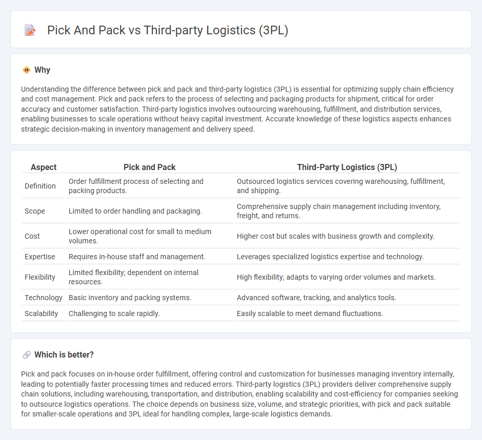 Pick And Pack vs Third-Party Logistics (3Pl) in Logistics