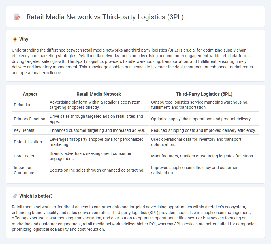 Retail Media Network vs Third-Party Logistics (3Pl) in Commerce