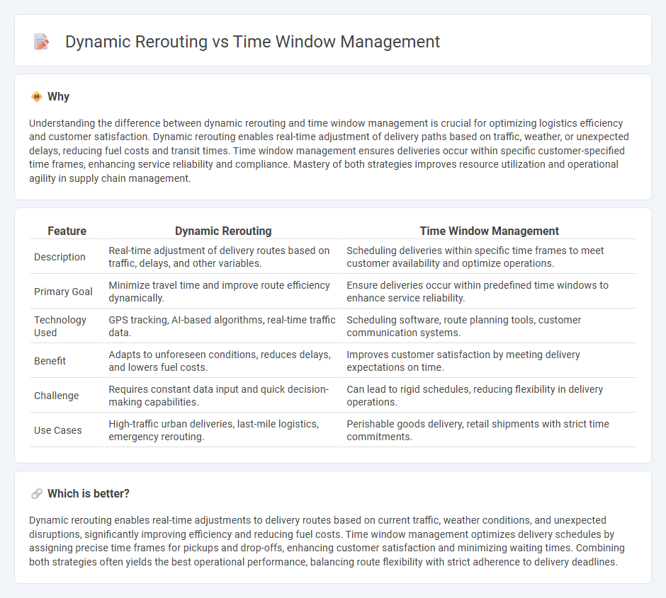 Dynamic Rerouting vs Time Window Management in Logistics