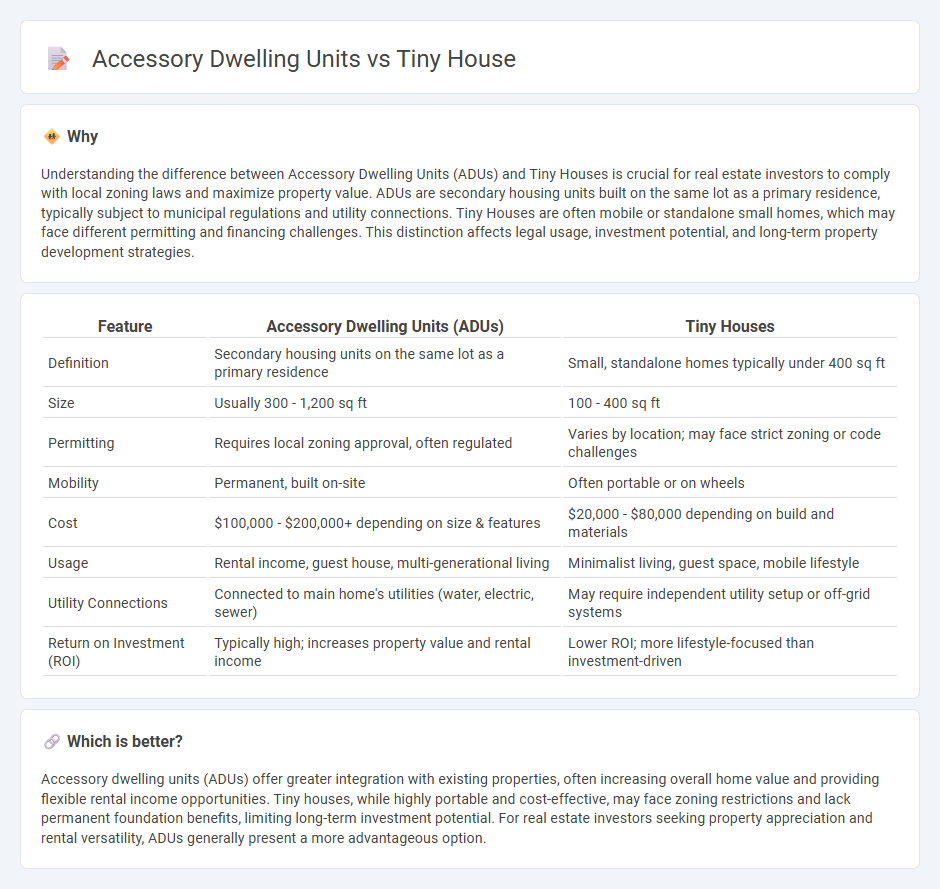 Accessory Dwelling Units vs Tiny House in Real Estate