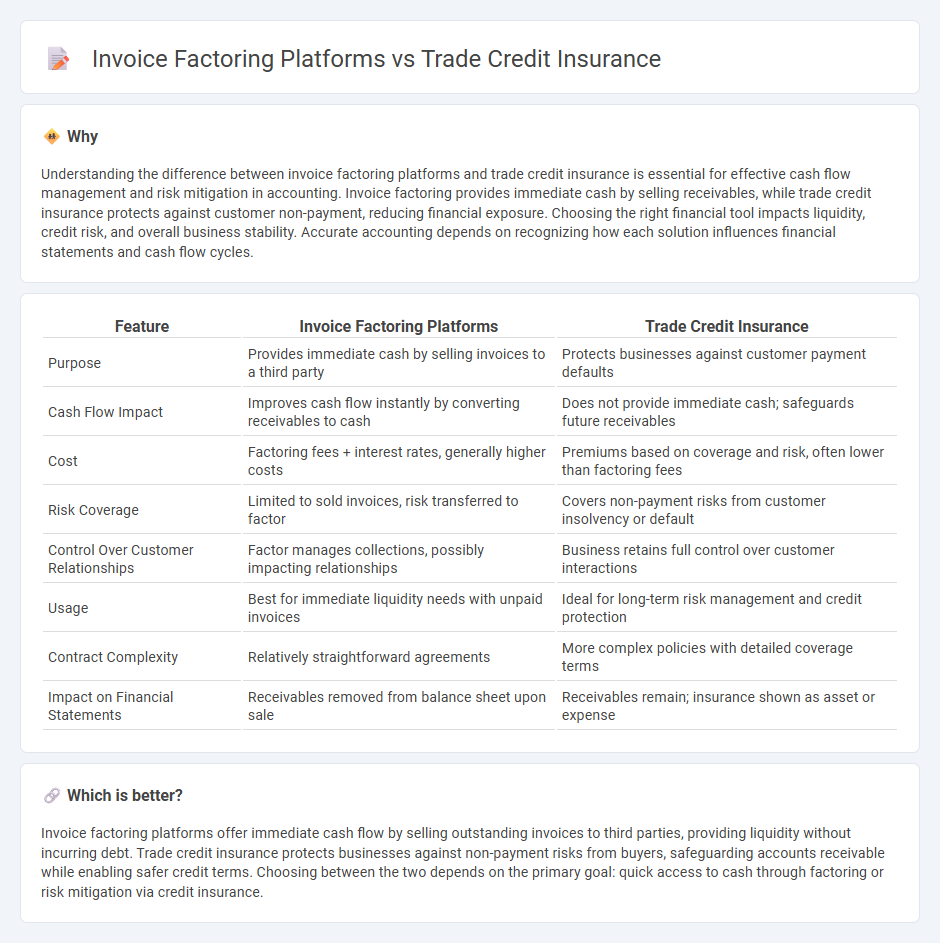 Invoice Factoring Platforms vs Trade Credit Insurance in Accounting