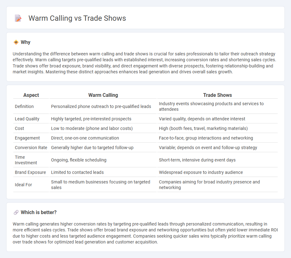 Warm Calling vs Trade Shows in Sales