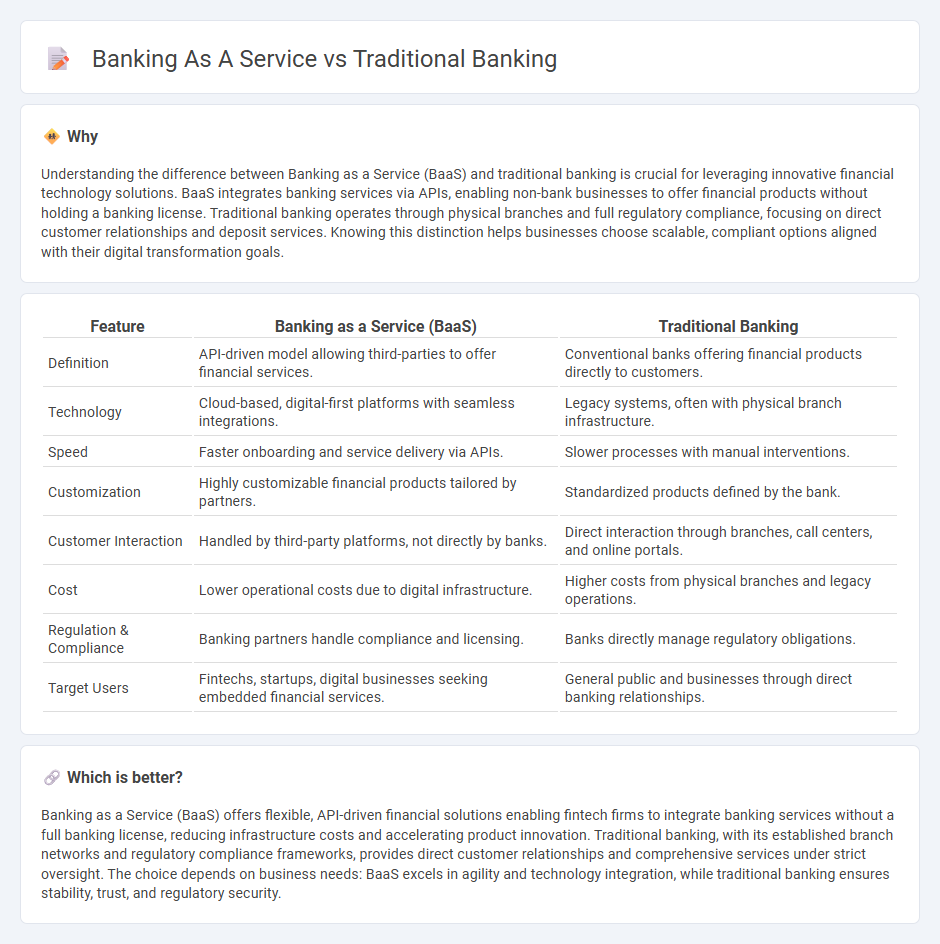 Banking As A Service vs Traditional Banking in Banking
