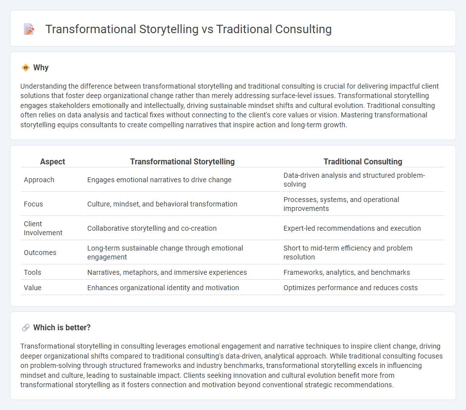 Transformational Storytelling vs Traditional Consulting in Consulting