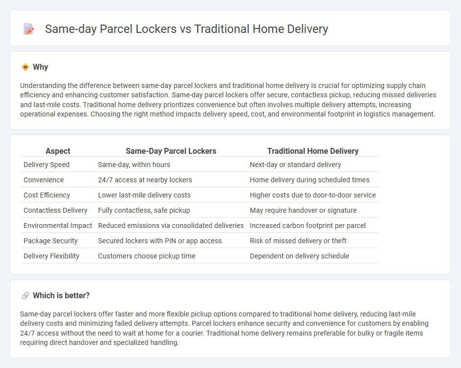 Same-Day Parcel Lockers vs Traditional Home Delivery in Logistics
