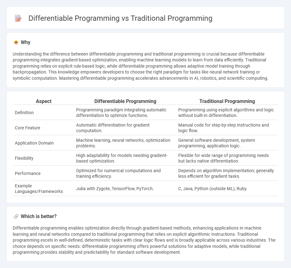 Differentiable Programming vs Traditional Programming in Technology