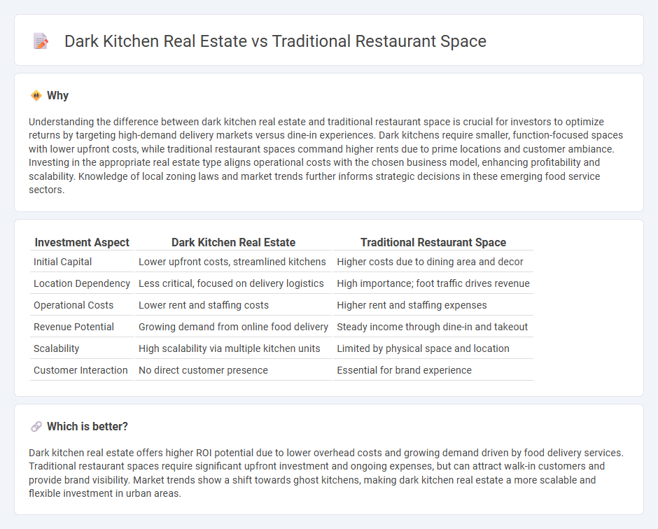 Dark Kitchen Real Estate vs Traditional Restaurant Space in Investment