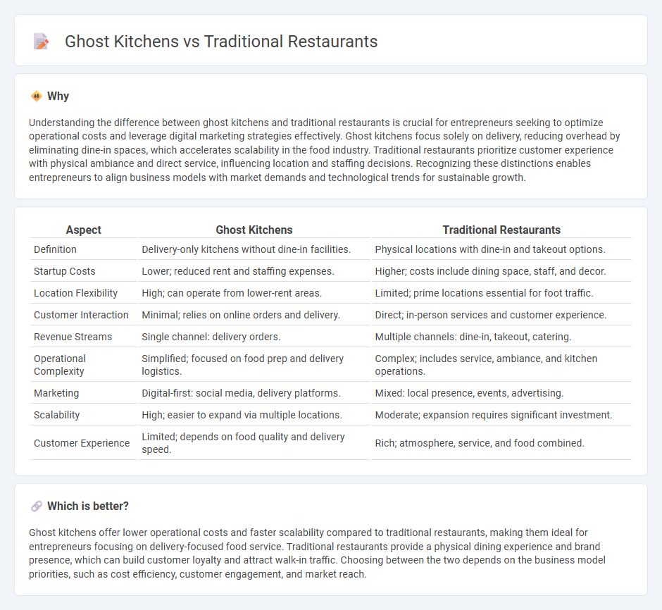 Ghost Kitchens vs Traditional Restaurants in Entrepreneurship