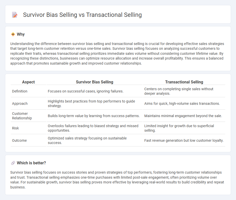 Survivor Bias Selling vs Transactional Selling in Sales