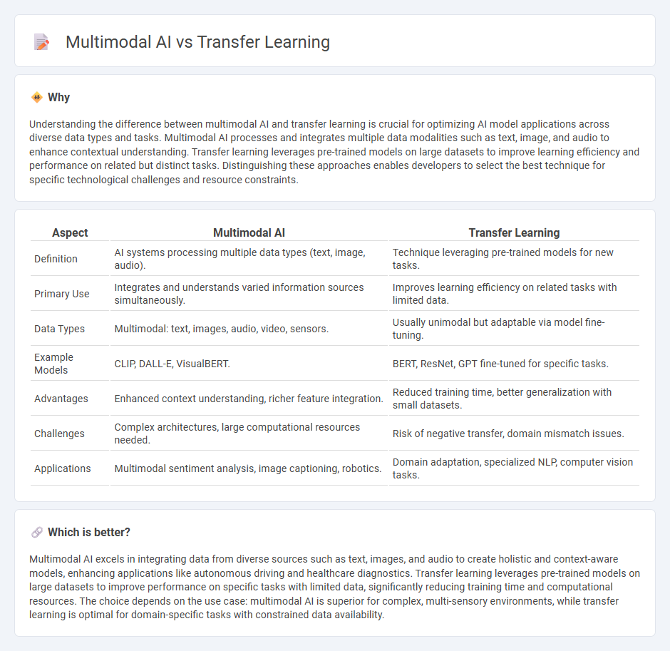 Multimodal Ai vs Transfer Learning in Technology