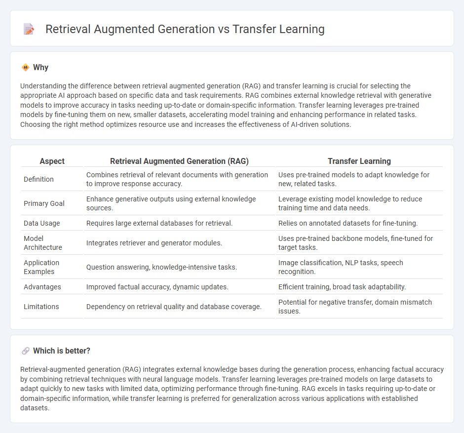 Retrieval Augmented Generation vs Transfer Learning in Technology