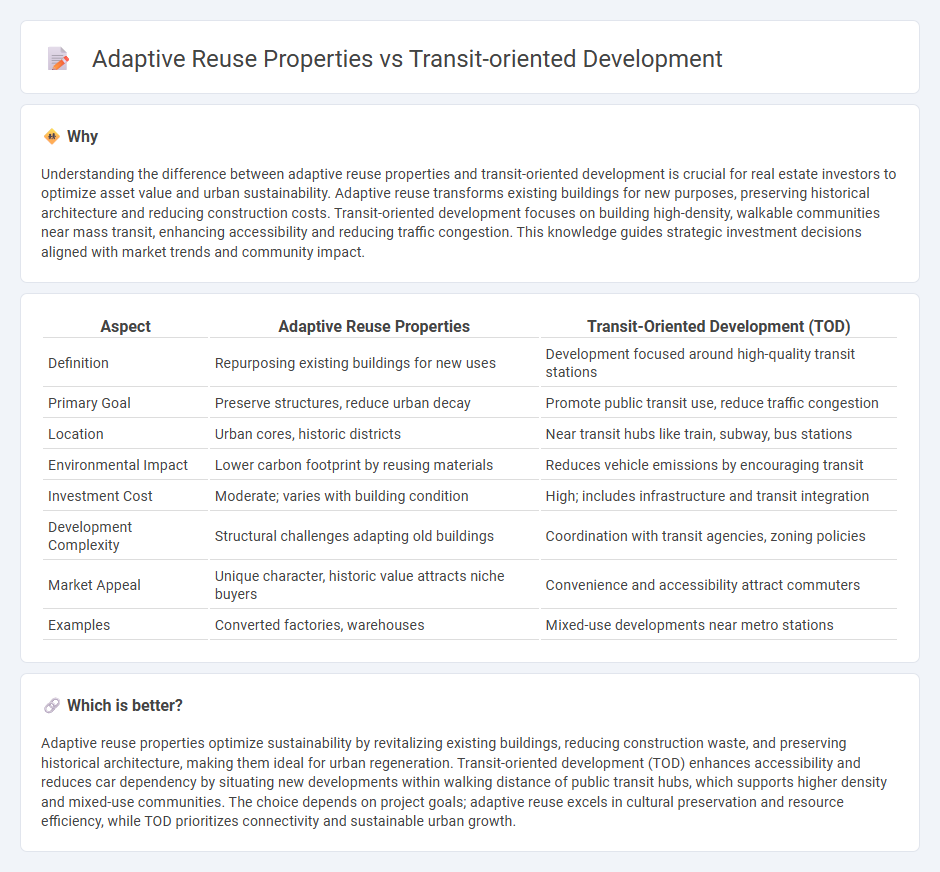 Adaptive Reuse Properties vs Transit-Oriented Development in Real Estate