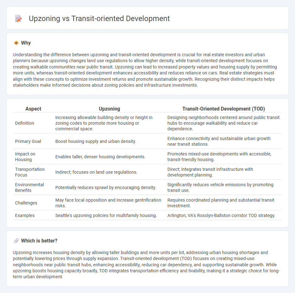 Upzoning vs Transit-Oriented Development in Real Estate