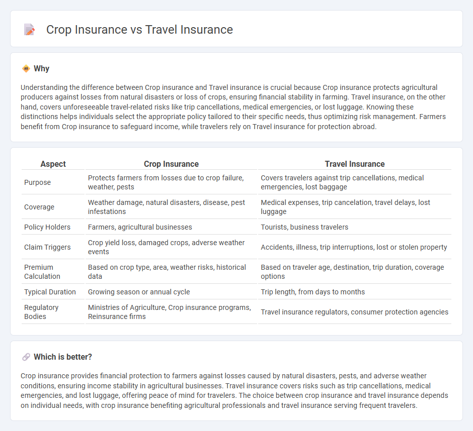 Crop Insurance vs Travel Insurance in Insurance