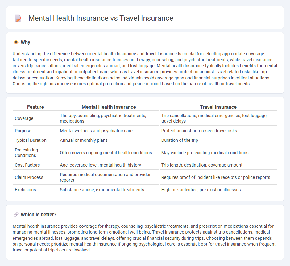 Mental Health Insurance vs Travel Insurance in Insurance
