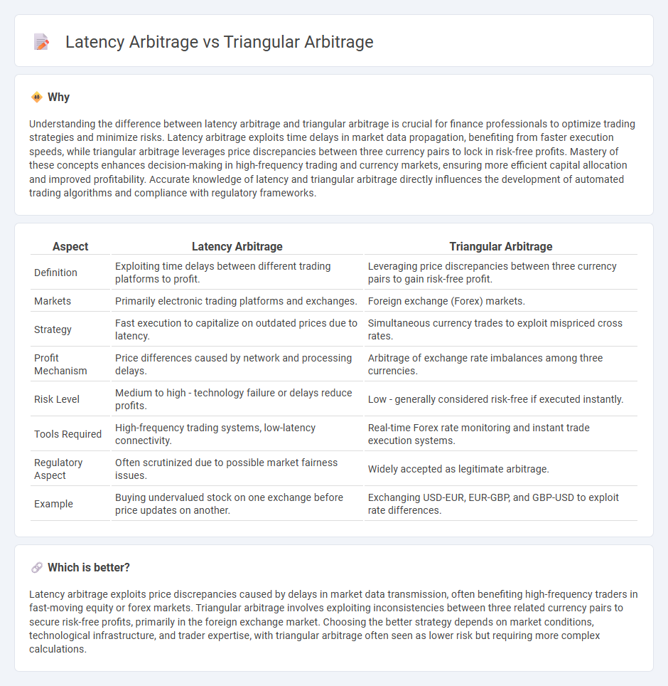 Latency Arbitrage vs Triangular Arbitrage in Finance