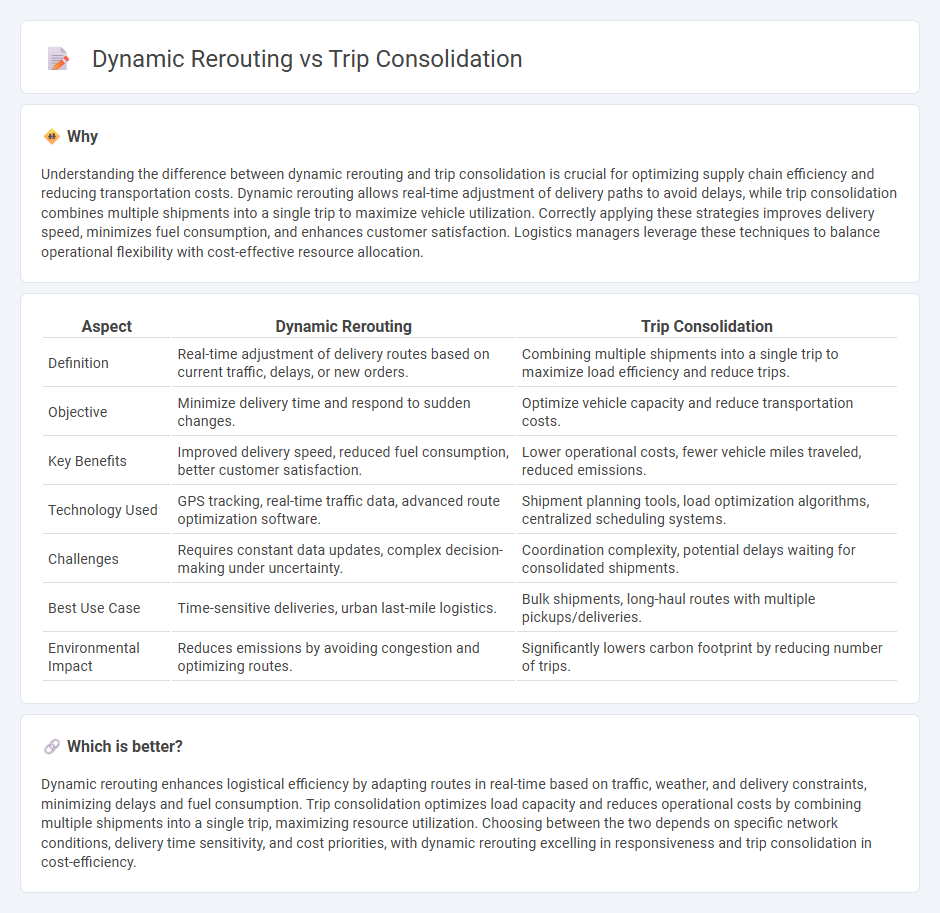 Dynamic Rerouting vs Trip Consolidation in Logistics
