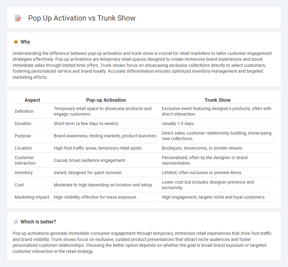 Pop Up Activation vs Trunk Show in Retail