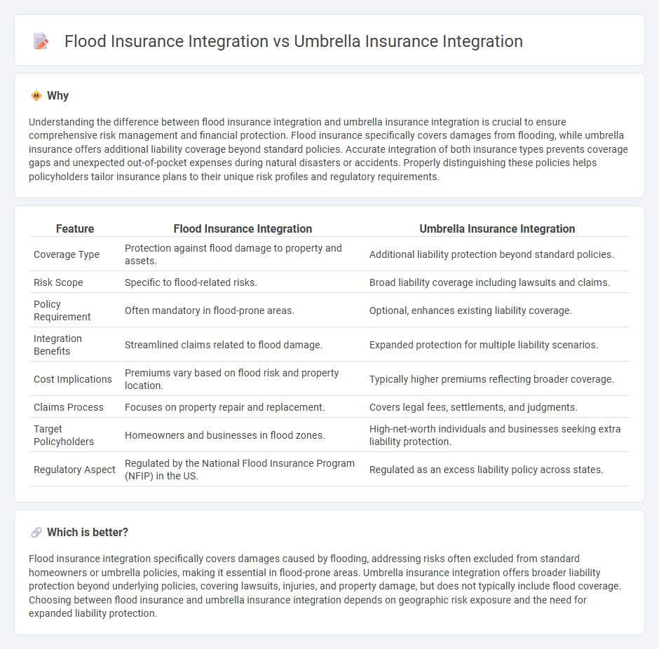 Flood Insurance Integration vs Umbrella Insurance Integration in Insurance