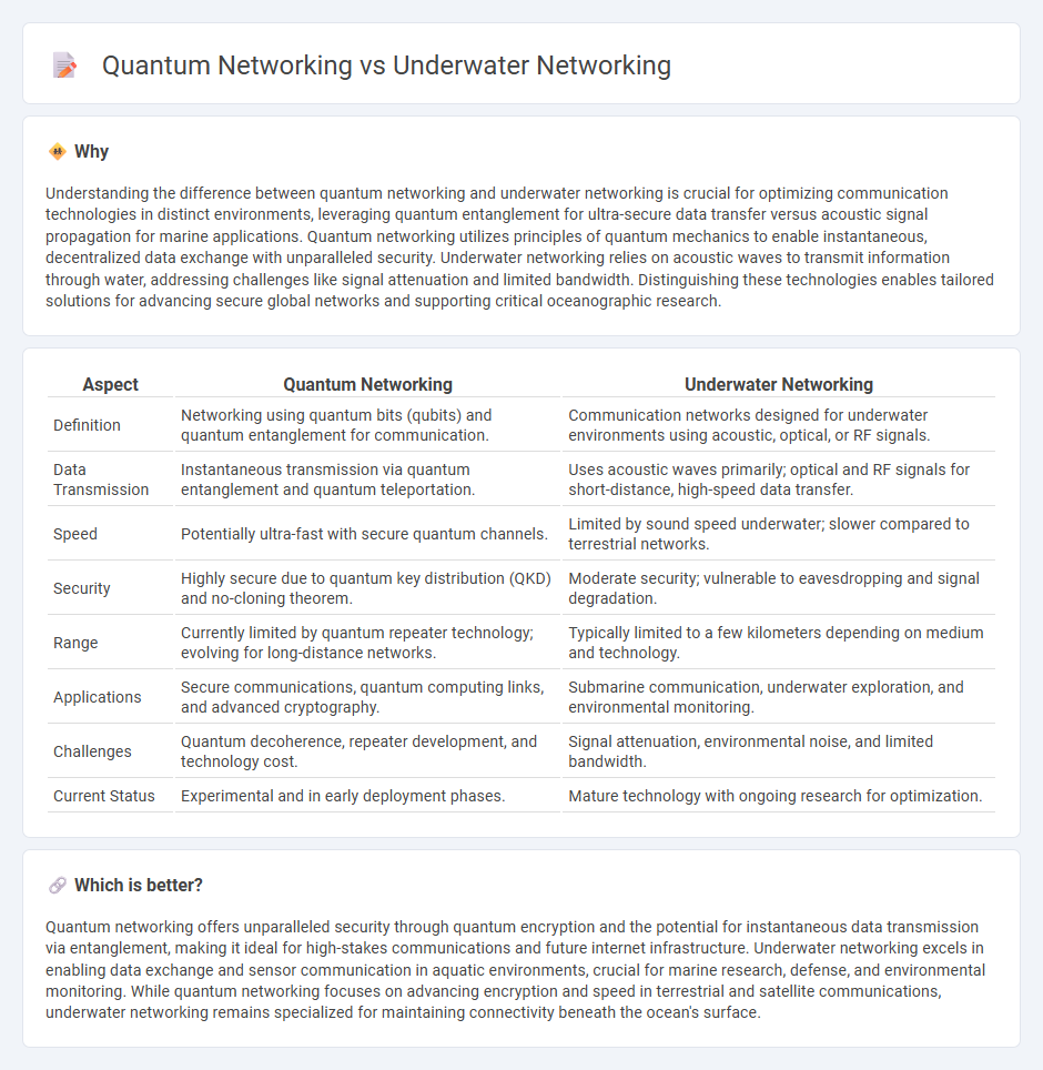 Quantum Networking vs Underwater Networking in Technology