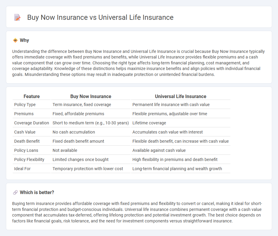 Buy Now Insurance vs Universal Life Insurance in Insurance