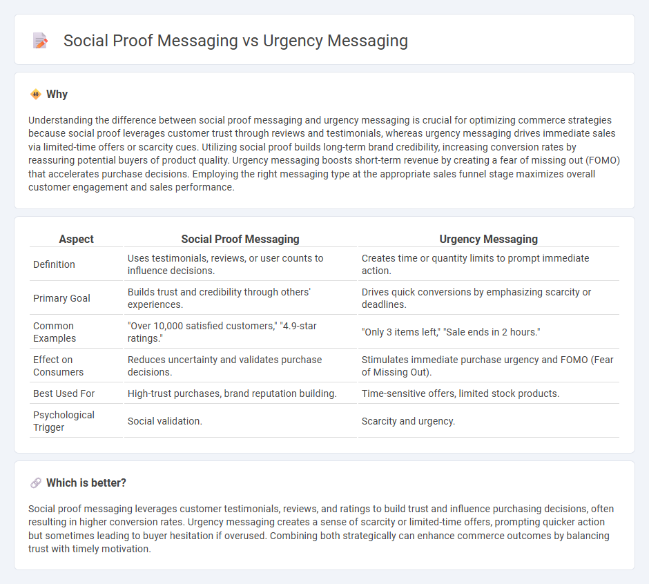 Social Proof Messaging vs Urgency Messaging in Commerce