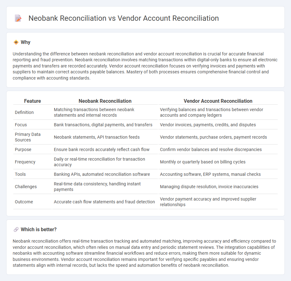 Neobank Reconciliation vs Vendor Account Reconciliation in Accounting