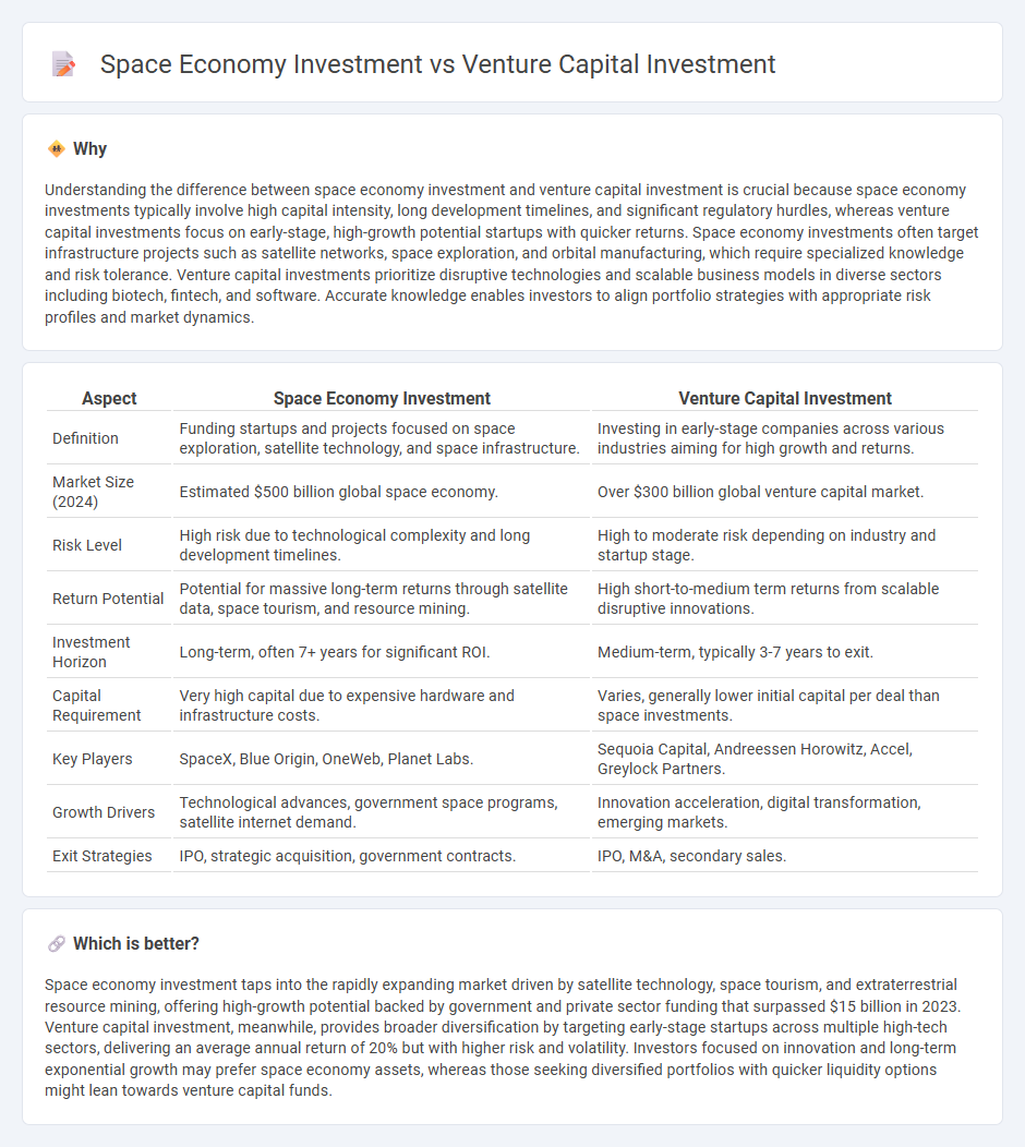 Space Economy Investment vs Venture Capital Investment in Investment