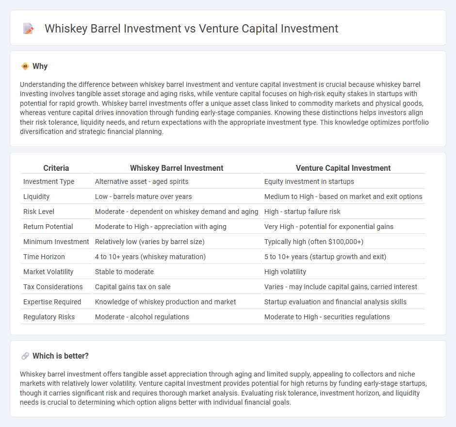 Whiskey Barrel Investment vs Venture Capital Investment in Investment