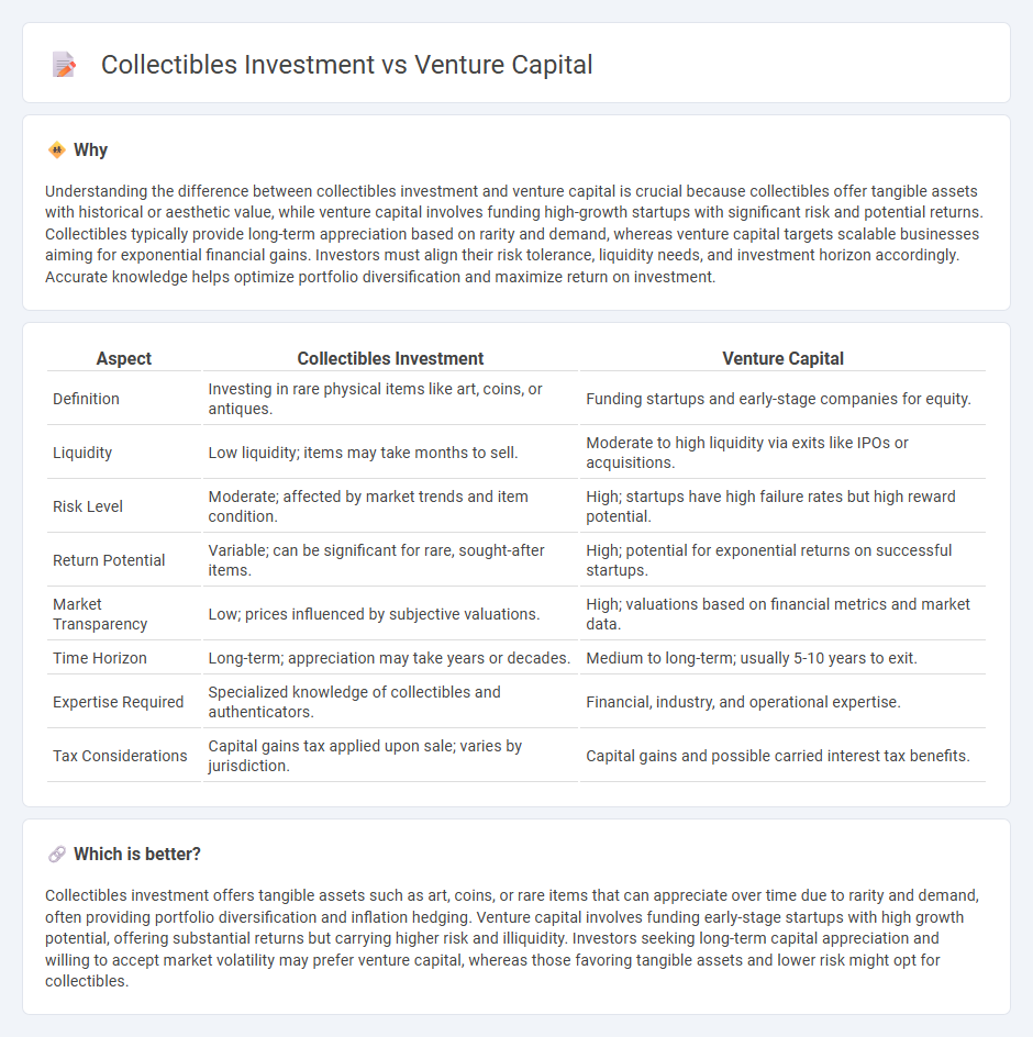 Collectibles Investment vs Venture Capital in Investment