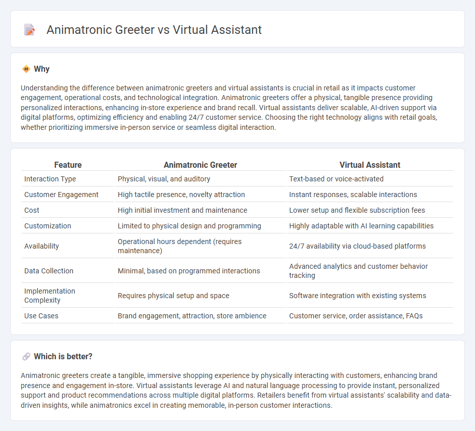 Animatronic Greeter vs Virtual Assistant in Retail
