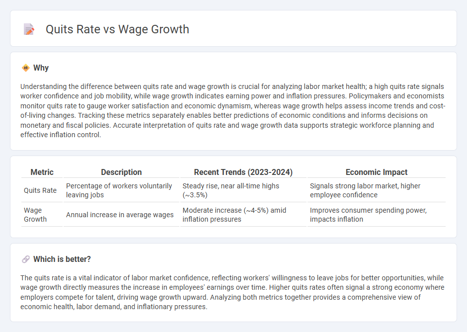 Quits Rate vs Wage Growth in Economy