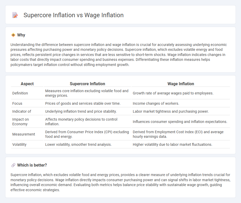 Supercore Inflation vs Wage Inflation in Economy