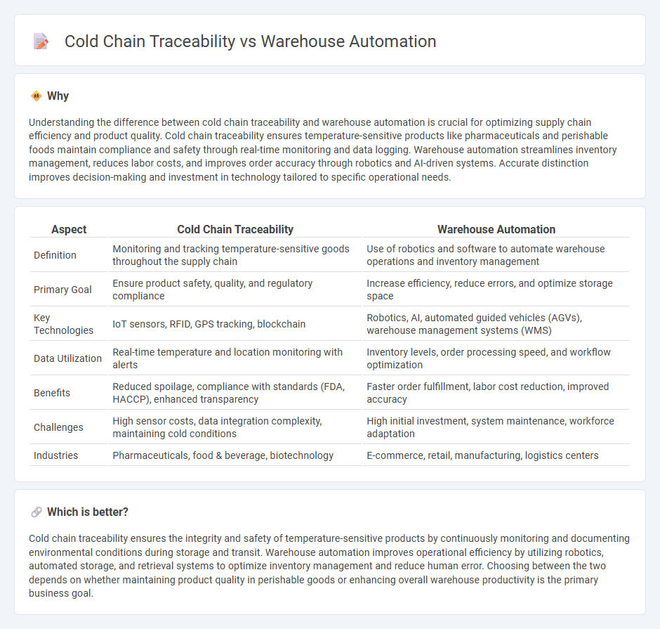 Cold Chain Traceability vs Warehouse Automation in Logistics
