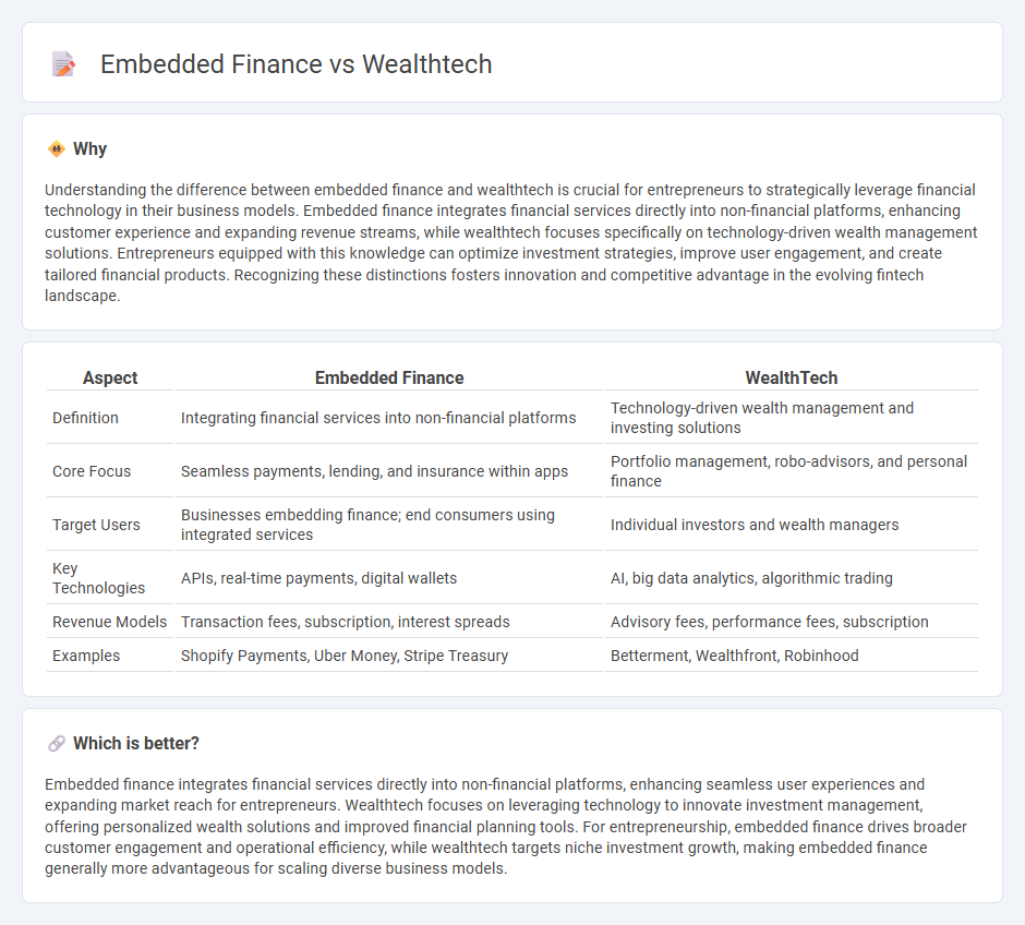 Embedded Finance vs Wealthtech in Entrepreneurship
