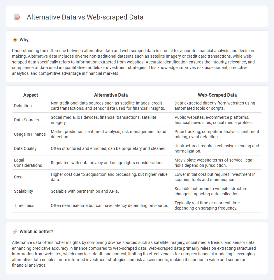 Alternative Data vs Web-Scraped Data in Finance