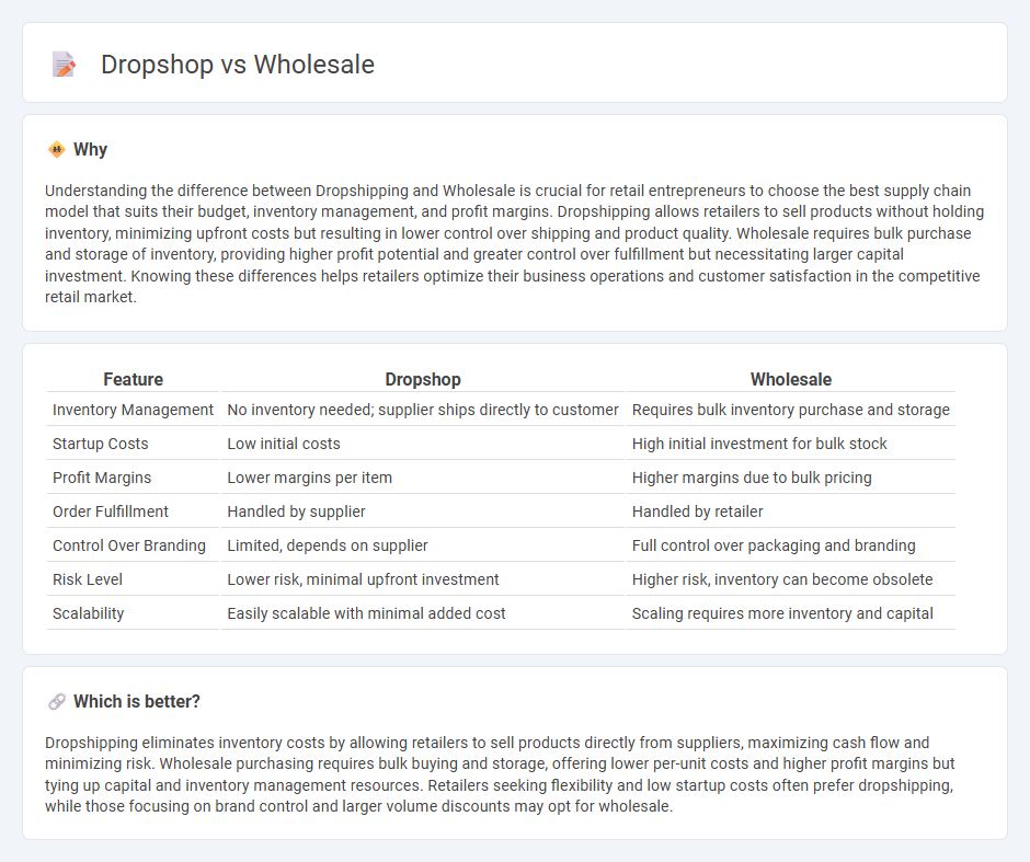 Dropshop vs Wholesale in Retail