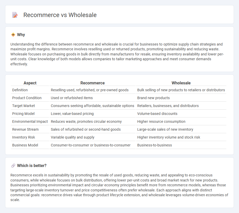 Recommerce vs Wholesale in Commerce