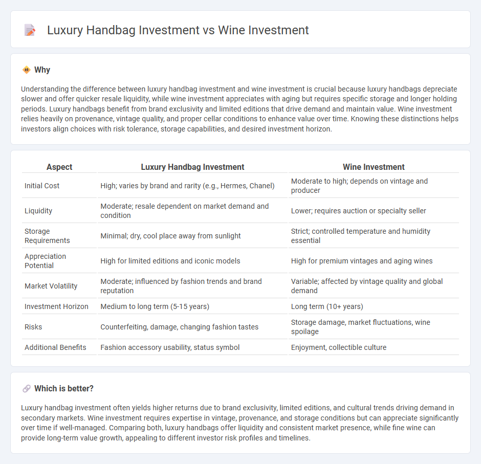 Luxury Handbag Investment vs Wine Investment in Investment