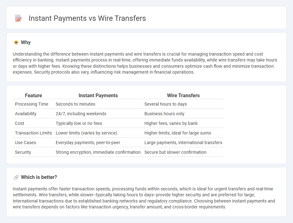Instant Payments vs Wire Transfers in Banking