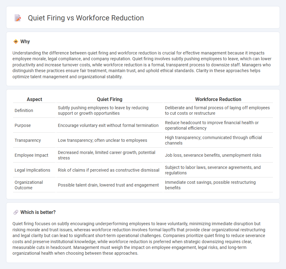 Quiet Firing vs Workforce Reduction in Management