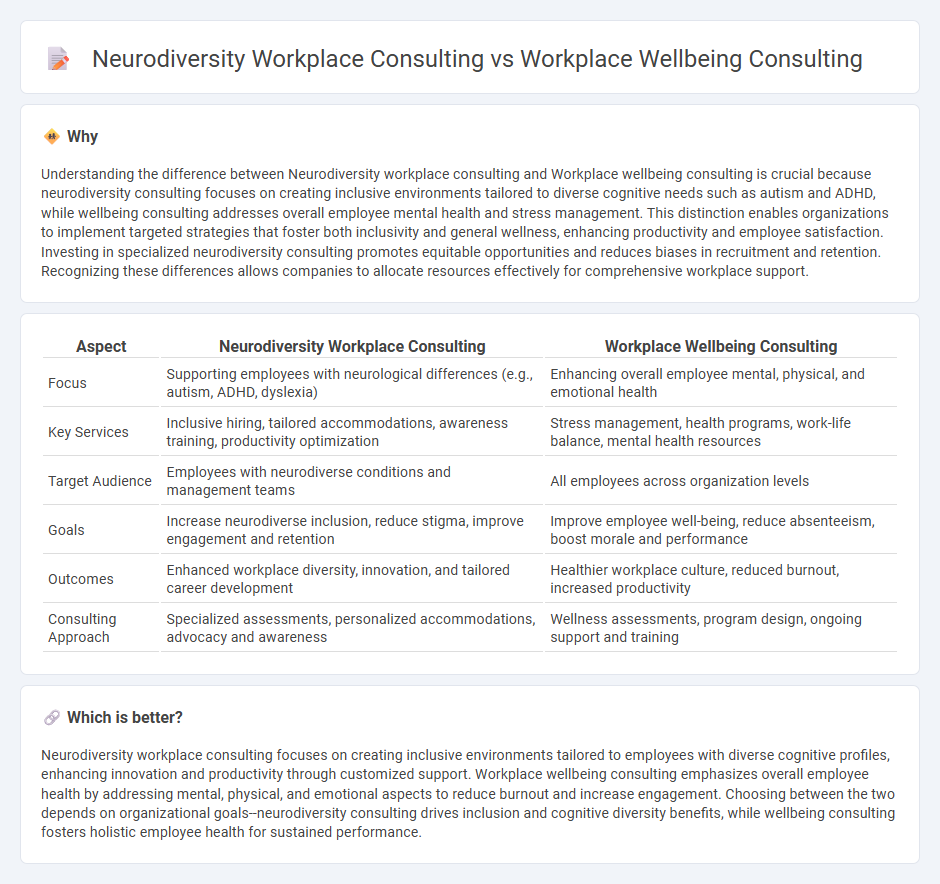 Neurodiversity Workplace Consulting vs Workplace Wellbeing Consulting in Consulting