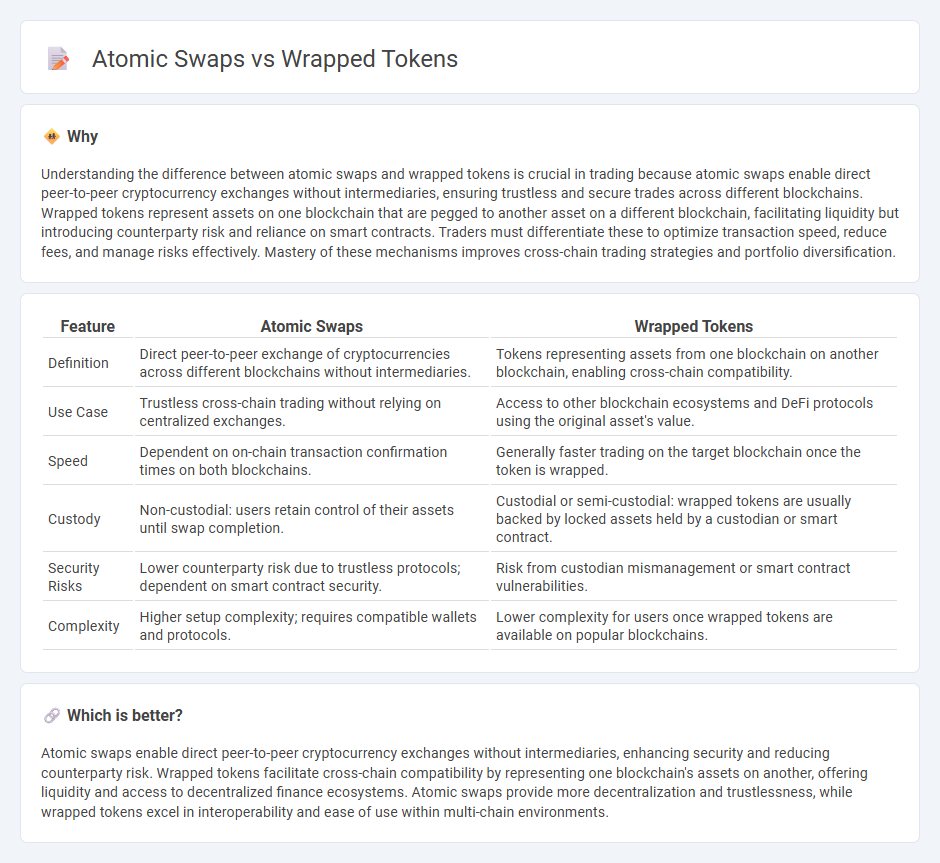 Atomic Swaps vs Wrapped Tokens in Trading