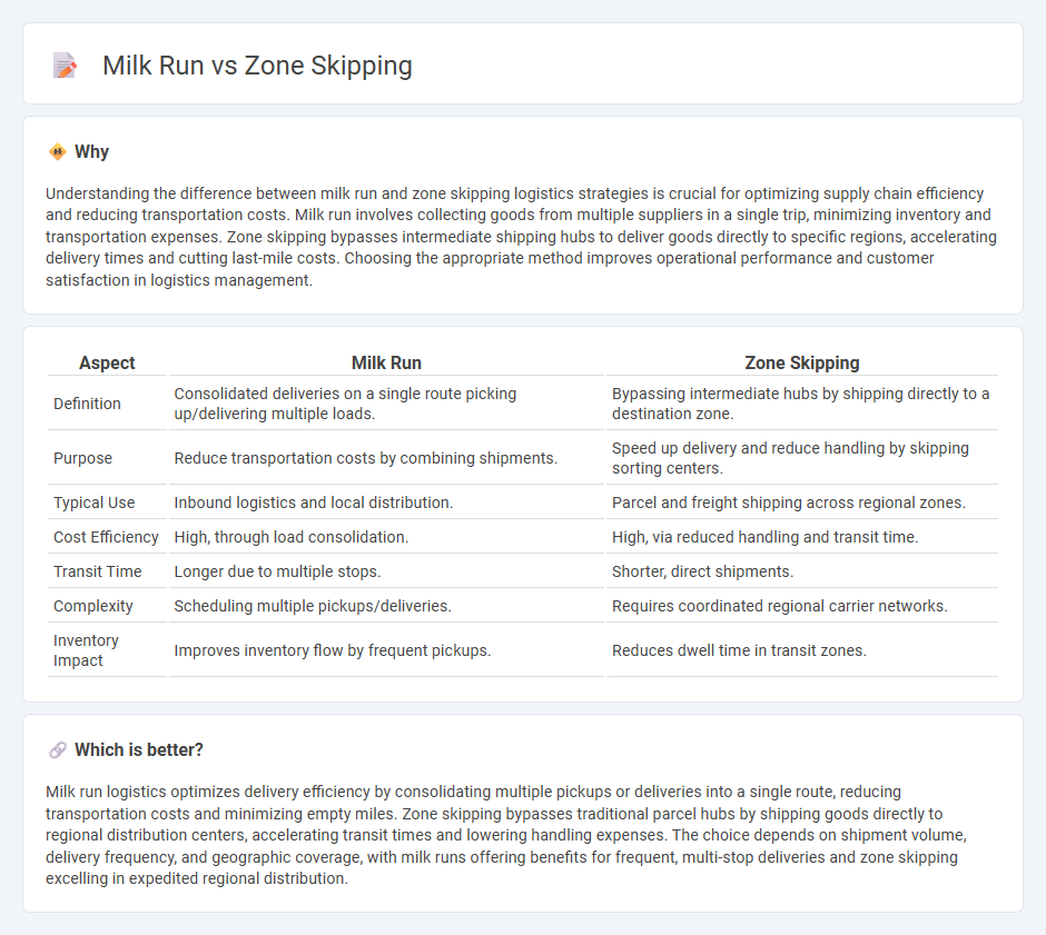 Milk Run vs Zone Skipping in Logistics