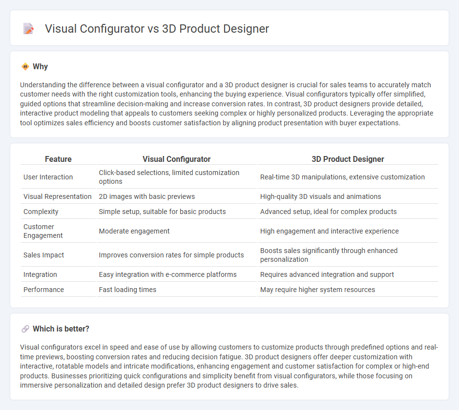 Visual Configurator vs 3D Product Designer in Sales