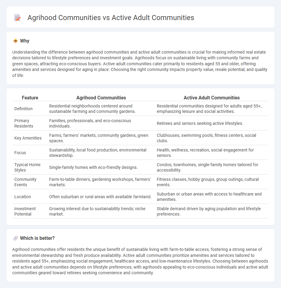 Agrihood Communities vs Active Adult Communities in Real Estate